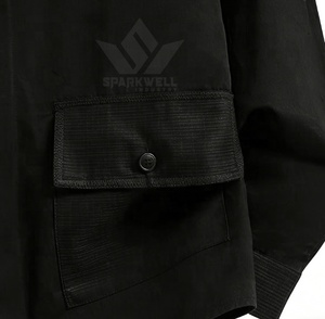 Custom Men's Denim Jacket Solid Color Turn-Down Collar Quick Dry Cotton Shell Regular Fit Workwear Autumn Outerwear High Street - Product Image 4