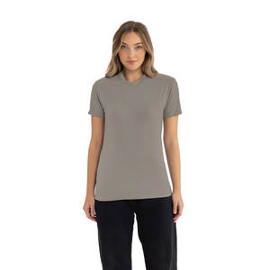 T-shirt CVC pour femme 100 % coton ultra doux, personnalisable, jaune fluo, unisexe, vierge, à manches courtes, coupe classique, pour le quotidien - Product Image 4