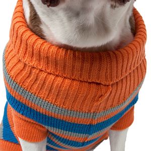 Maglione Polo per Cani a Righe in Maglia Pesante, Abbigliamento Alla Moda per Animali Domestici - Product Image 3