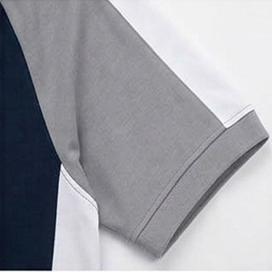 Polo homme de haute qualité en coton polyester, style streetwear, à blocs de couleur et manches raglan - Product Image 3