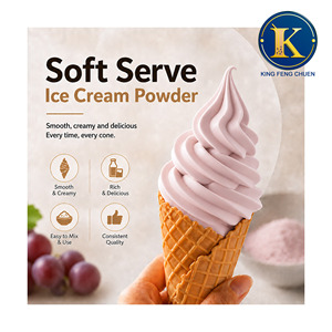 Mezcla de Polvo para Helado Suave Sabor Uva, Bolsa de 1.3KG, Marca King Feng Chuen, Certificación HACCP ISO22000, 16 Meses de Vida Útil, TW - Product Image 1