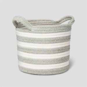 Handwoven Natural Seagrass Storage <b>Basket</b> Set with Black Trim, Decorative Round Woven Organization Bin for Home Decor <b>Basket</b> - Product Image 2