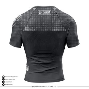 T-shirt de compression à manches courtes sublimé UPF50+ respirant et écologique, idéal pour l'entraînement MMA et la gym – Meilleure vente - Product Image 6