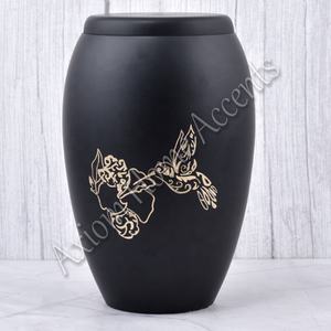 Elegant Aluminum Cremation Urn Featuring Detailed Craftsmanship Perfect <b>Memorial</b> Urn by Axiom Home Accents - Product Image 2
