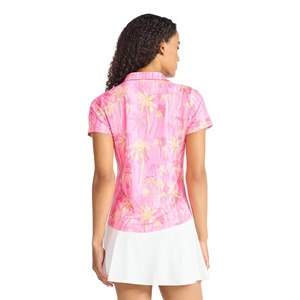 Most Demanding Causal Printed Women's Oversized Fashionable Polo Shirts Custom Design Turn <b>Down</b> Collar Short Sleeve Polo - Product Image 3