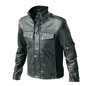 Blouson moto en cuir pour homme, coupe ajustée, fermeture éclair, style streetwear décontracté, coupe-vent, vêtement d'extérieur pour l'hiver - Product Image 2
