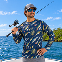 Chemise de pêche respirante 150 g/m², marque privée, pour pêcheurs performants, hauts de pêche pour marques.