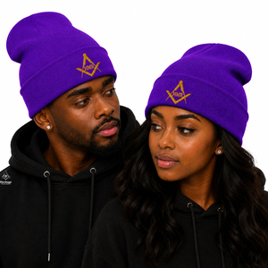 HMR Brotherhood Sisterhood Greek Apparel Masonic Wear Unisex Camouflage Beanie Fraternity and Sorority Warm <b>Bonnet</b> Casual Autumn - Product Image 1
