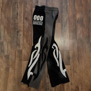 OEM 2026 New Arrival Custom Men Sweatsuit <b>Set</b> 100% Cotton Acid Wash <b>Embroidery</b> Patchwork Hoodie and Sweatpants Tracksuit - Product Image 5