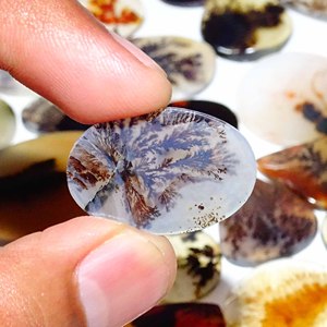 Ágata Dendrítica Shazar Natural de Alta Calidad, Gema Suelta Cabujón con Formas Mixtas y Juego de Colores, Pulida para Joyería - Product Image 4