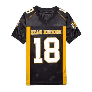 Maillot de football américain tendance streetwear Bemefit, personnalisé, sublimé, en mesh uni, pour le sport - Product Image 3