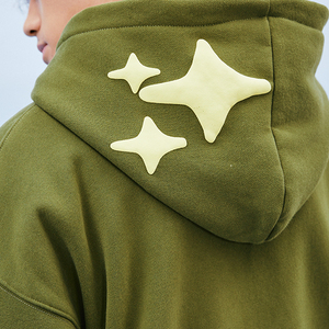 Nouveau sweat à capuche surdimensionné personnalisé en gros, noir, imprimé 3D en relief, hiver, unisexe, OEM, sweat à capuche violet personnalisé avec fermeture éclair - Product Image 6