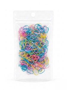 Élastiques à cheveux Unibond TPU, couleurs pastel, fabriqués en Corée, style simple, unisexe, usage quotidien, emballage en sachet OPP. - Product Image 2
