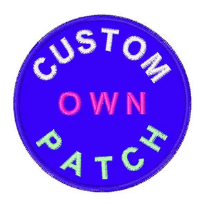 Patch brodé personnalisé Astronaute surfeur dans l'espace, design circulaire, thermocollant ou à coudre, logo en tissu - Product Image 2