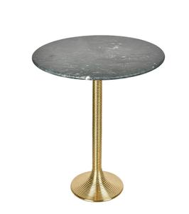 Modern <b>Round</b> Marble Top <b>Side</b> <b>Table</b> With <b>Gold</b> Metal Base Indoor Living Room Decor Accent Piece - Product Image 3