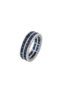 Anillo de Zafiro Azul en Plata de Ley 92.5 KLSR-11909 - Product Image 1