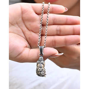 Pendentif en argent sterling pour enfants religieux Bajrangbali, visage de Dieu, bijou élégant et stylé - Product Image 2