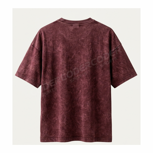 T-shirt Homme Oversize en Coton Épais, Effet Délavé Acide, Personnalisable avec Motif, Style Vintage – Prix de Gros - Product Image 5