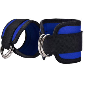 Custom Adjustable Neoprene Spandex Durable Breathable Padded Gym <b>Weight</b> Lifting <b>Training</b> Ankle Strap with Non-Slip Closure - Product Image 5