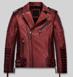 Chaqueta Casual de Invierno Unisex al por Mayor, de Mezclilla y Cuero, Color Sólido, con Cremallera, Cuello Alto, Impermeable, Estilo Moto y Biker, con Logo Frontal - Product Image 2