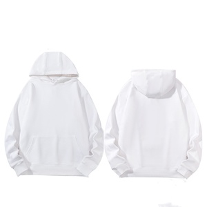 เสื้อฮู้ดดี้ผู้ชายแบบมีซิปครึ่งตัว ทรงโอเวอร์ไซส์ สีดำล้วน ผ้าโพลีเอสเตอร์/เรยอนเนื้อหนา 180 กรัม พร้อมโลโก้สั่งทำพิเศษ - Product Image 1