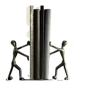 Trending Modern Wooden Bookends 2Pcs Sculptural Irregular Design Handcrafted Decorative Book Ends For <b>Office</b> - Product Image 2
