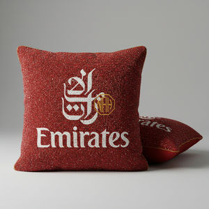 Housse de coussin décorative carrée moderne avec broderie perlée élégante et motif imprimé, taie d'oreiller faite à la main pour salon - Product Image 2