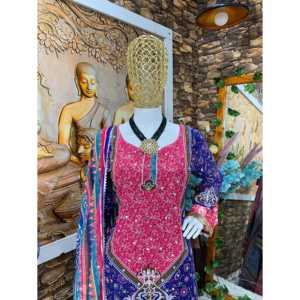 เสื้อผ้ามุสลิมแบบดั้งเดิมที่สวยงามและอุปกรณ์เสริมของพรรคสวมด้านบน sharara แฟนซี dupatta - Product Image 3