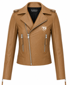 Top Selling Best <b>Winter</b> Woman Genuine <b>Leather</b> Motorcycle <b>Jacket</b> V-neck Customizable Eco-Friendly Knitted Nylon Waterproof - Product Image 1