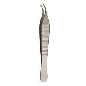 Fórceps de tejido Adson 12cm fórceps de microtejido Adson en ángulo curvo con 1x2 dientes fórceps quirúrgicos Adson - Product Image 1