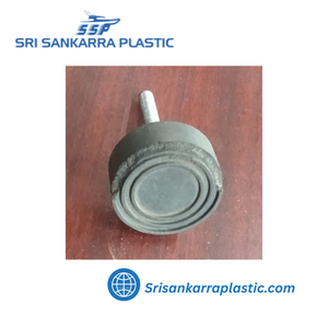 Piezas de goma negra moldeadas por inyección con unión de goma a placa metálica, soportes de goma - Product Image 2