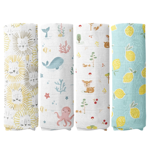 Customized 100% Cotton Muslin Baby <b>Swaddle</b> <b>Blanket</b> Towel Newborn OEM ODM Low MOQ Wholesale Direct Factory Made in India - Product Image 1