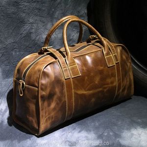 Unisex Pu Leather Duffle Bag Large Capacity Zipper Closure Adjustable Strap Classic Style Gym Travel Bag Brown - Product Image 5