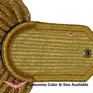 KEW - Epaulettes Dorados Personalizados de Alta Calidad, Estilo Francés Vintage Napoleónico, Lujosos, Ecológicos, Bordados, para Desfiles y Ceremonias - Product Image 3