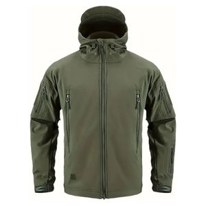 Veste Softshell Tactique Imperméable et Respirante de Haute Qualité avec Fermeture Éclair et Imprimé pour Hommes, à Capuche et Multi-Poches, Idéale pour la Randonnée Hivernale en Extérieur - Product Image 6