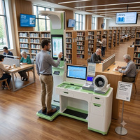 Huasheng Medical Multifunktionaler KI-Telemedizin Intelligenter Ganzkörper-Gesundheitsscreening-Kiosk HS-V600 OEM Touchscreen Solar