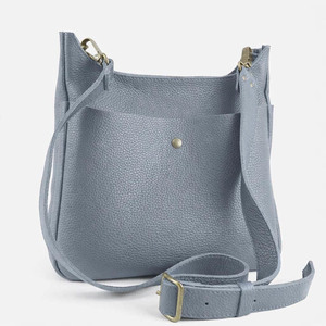 Sac à bandoulière en cuir véritable bleu marine, design à sangle unique, fermeture à bouton, toutes saisons, usage quotidien, imperméable, sac à main en cuir pour femmes - Product Image 3