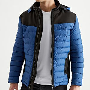 Veste matelassée épaisse personnalisée pour homme avec logo, style streetwear, impression et sangles, doudoune à capuche pour homme, hiver 2025 - Product Image 2