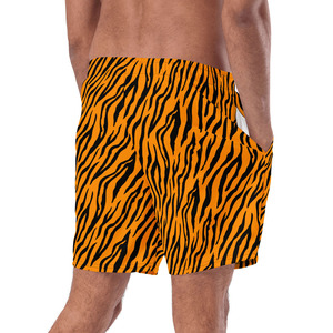 Men's Tiger Print Shorts Orange Black <b>Animal</b> <b>Pattern</b> Casual Beachwear Streetwear Summer Shorts - Product Image 3