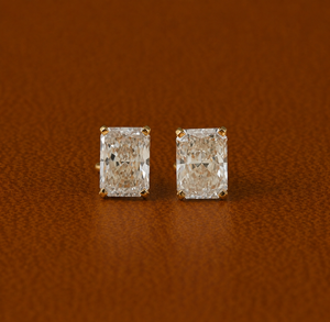Luxury Prience Cut <b>Stud</b> <b>Earrings</b> for Women 14K/18K Yellow Gold Classic Solitaire <b>Earrings</b> <b>Fine</b> Jewelry - Product Image 4
