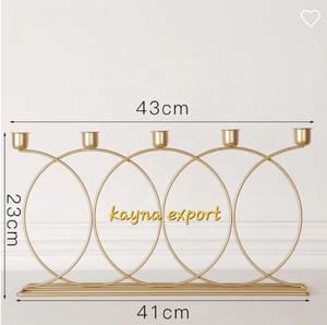 Soporte de vela de alambre de Metal de Color Dorado de la mejor calidad, estilo único para decoración de bodas y eventos navideños, proveedor indio - Product Image 1