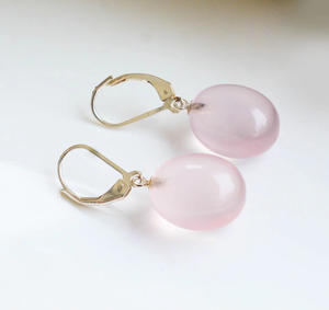 Compre Pendientes de Cuarzo Rosa Natural Blush Serenity con Metal Plateado 925, Pendientes de Estilo Lujoso en Oferta - Product Image 4