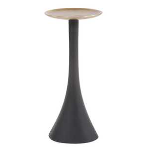Candelabro Moderno de Aluminio Negro Hecho a Mano, Ecológico y Duradero, con Parte Superior Dorada, para Uso Doméstico y Religioso - Product Image 1