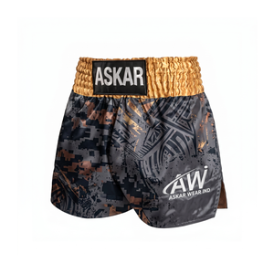 Shorts de boxe pour femmes Askar, imprimé camouflage, spandex respirant, léger, séchage rapide, vêtements d'arts martiaux, coupe régulière pour adultes - Product Image 1
