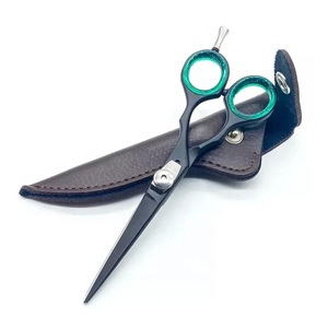 Highly Rated Professional Salon Tegra Surgical 4Cr13 Stainless Steel Medium Rubber Handle Right-Handed Barber Scissors 28 Teeth - Product Image 1