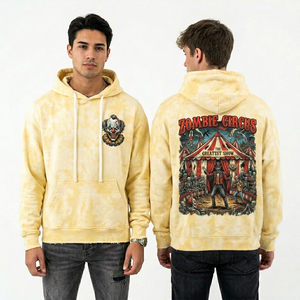 Sudadera con Capucha Azul Vintage para Hombre, Diseño Gráfico de Zombi del Senado Romano Antiguo, Lavado Retro, Felpa de Algodón Grueso, Sudadera Personalizada - Product Image 3