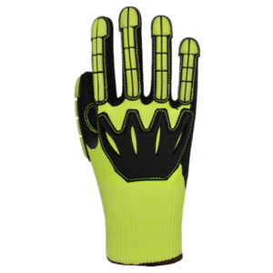 Gants de sécurité robustes en cuir de vachette pleine fleur, résistants à la chaleur, anti-coupure, antidérapants, anti-vibrations, protection industrielle 11 oz - Product Image 5