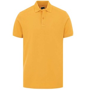 Polo de Manga Corta para Hombre, Amarillo Liso, Antiarrugas, Tejido de Punto, Nuevo Diseño, Ropa Urbana, Gran Venta - Product Image 1