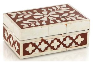 Caja de Regalo de Joyería Ecológica Moderna, Alargada, Hexagonal, con Incrustaciones de Madreperla, Lados Curvos Pintados, Hecha de Resina, Egipto - Product Image 4