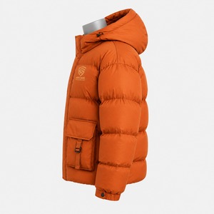 <b>Mens</b> Hooded <b>Thin</b> Lightweight Oversized Puffer <b>Jacket</b> Windproof Water Resistant Fabric Comfortable Fit Winter Sports Travel - Product Image 5